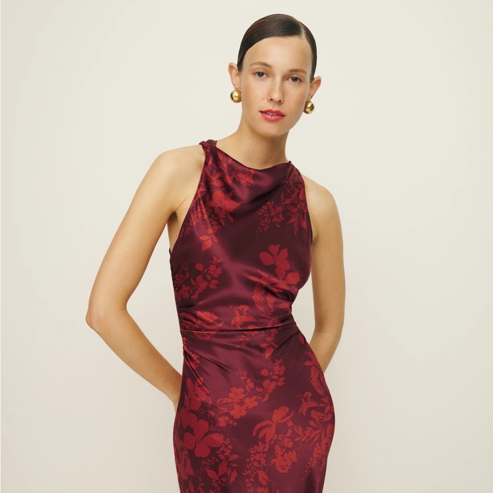 NWT Reformation Casette Silk Dress